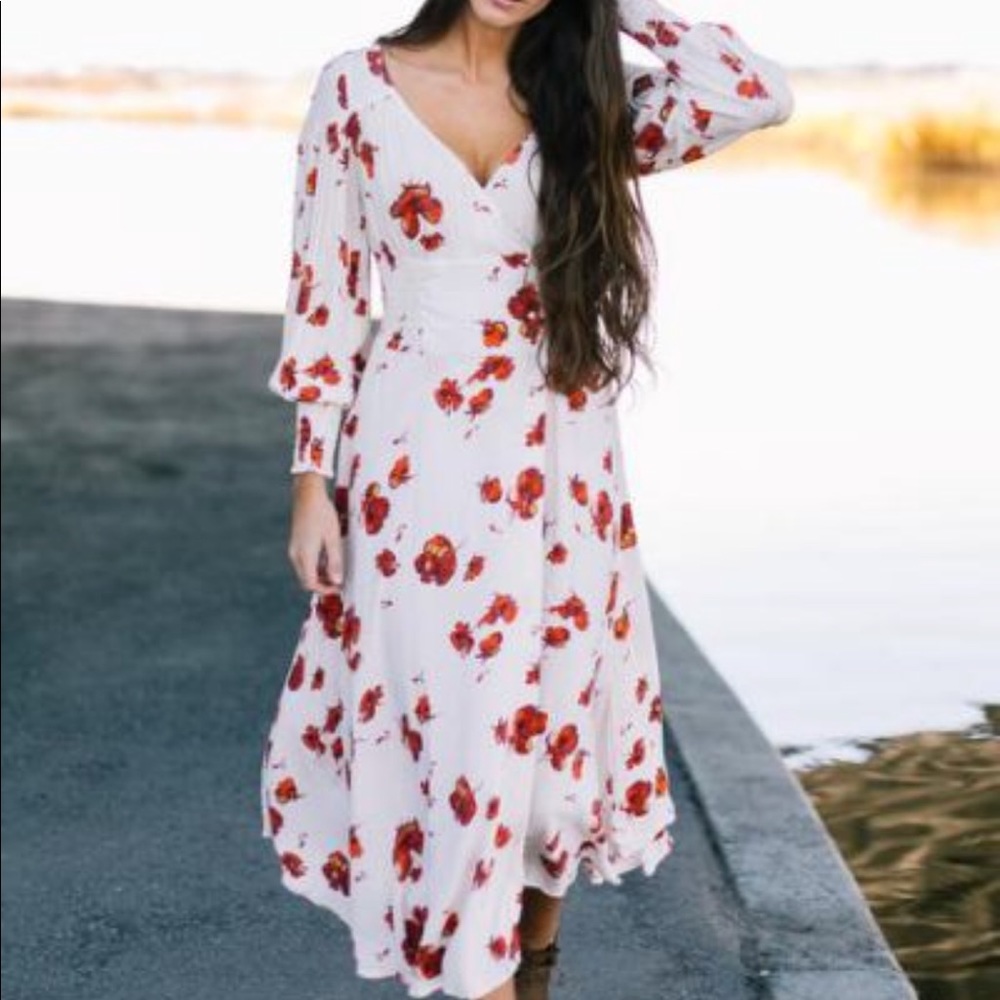 NWT Free People So Sweetly Floral Midi Dress XS